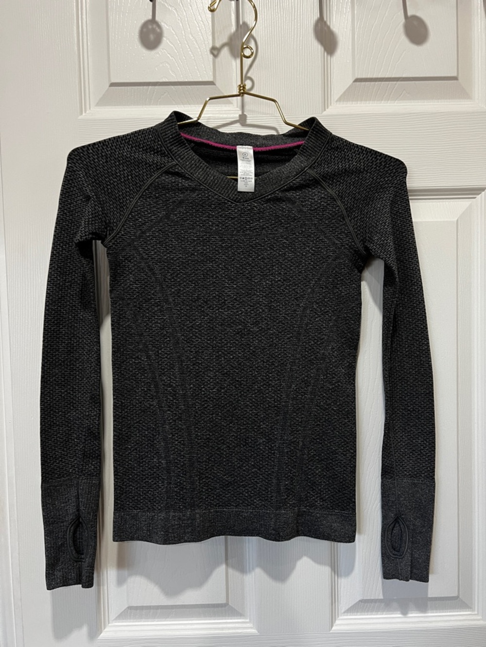 Ivivva by LULULEMON Girl’s Fly Tech Layering Top Heathered Gray Size 8